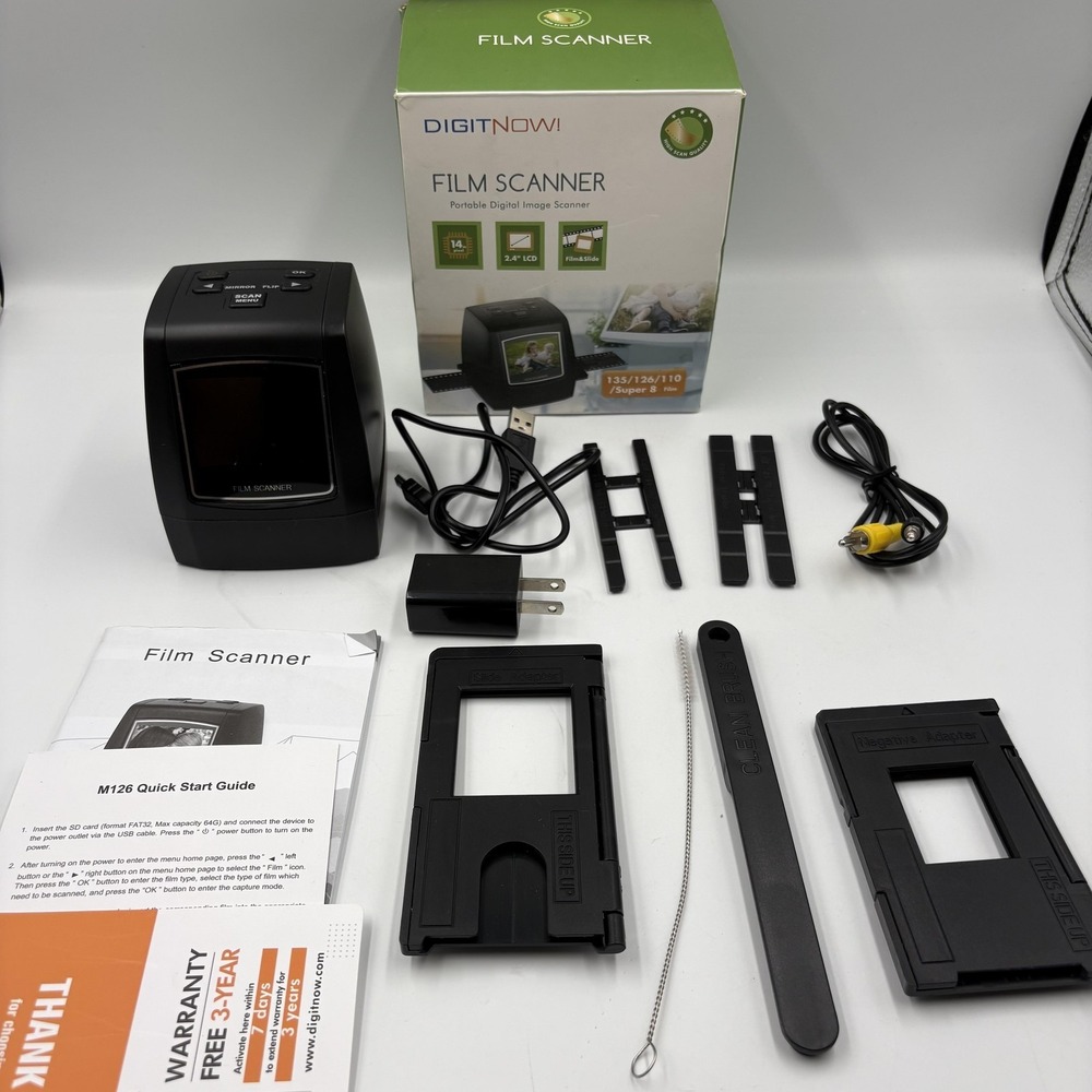 DIGITNOW! M126 Film Scanner 14MP Digital Image Converter Black LCD Screen Box